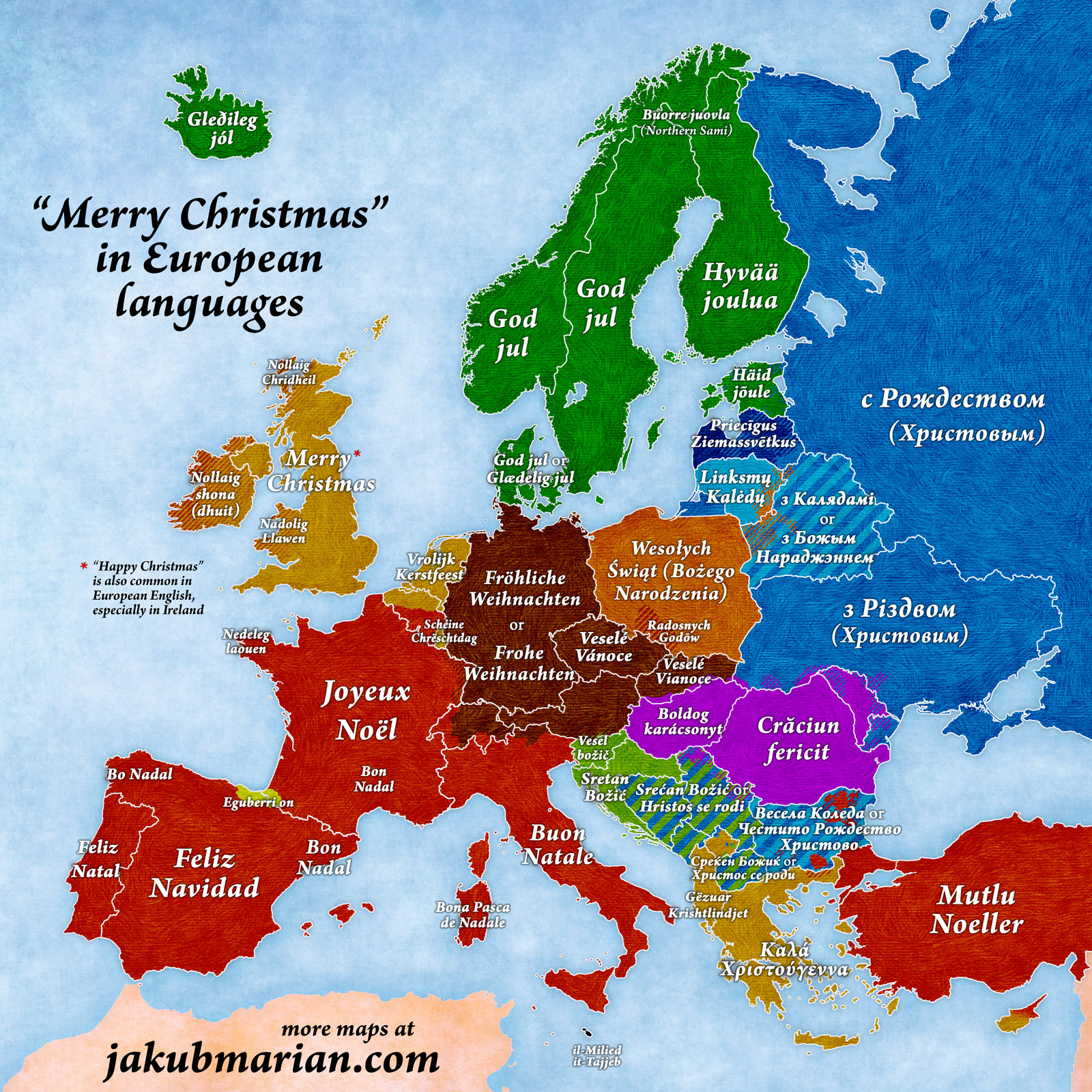 Así se dice "Feliz Navidad" en todos los países europeos