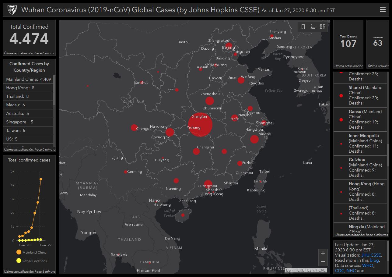 Este Mapa En Tiempo Real Te Muestra La Evolución Del Coronavirus En